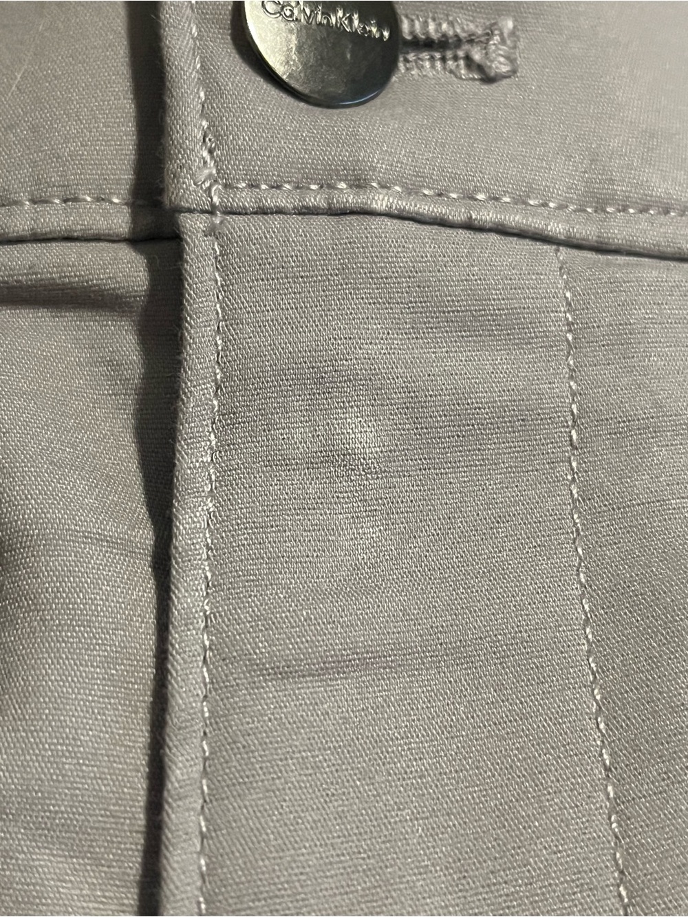 Calvin Klein Men's Pants 38x32 Gray Cotton Blend Chino Slacks Size 38 - Picture 7 of 8